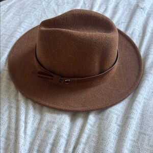 Brown Wool Fedora Hat